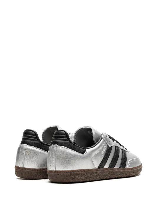 adidas Samba OG "Silver Metallic/Black/Gum" sneakers