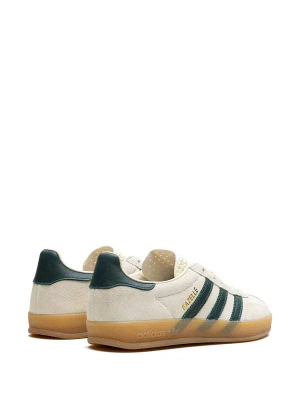 Adidas gazelle Cream and Green Trainers