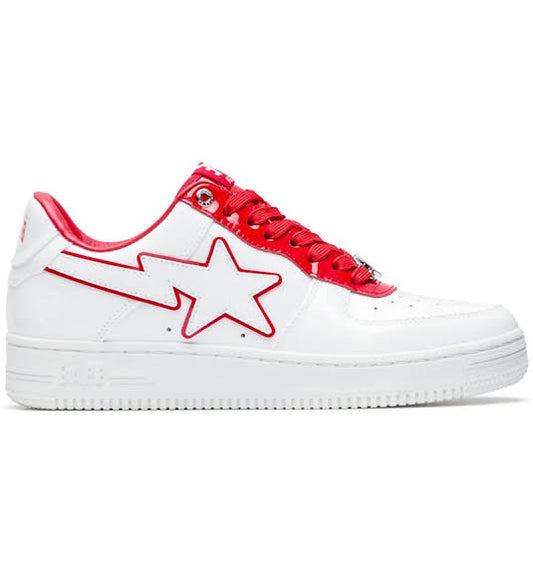 BAPE STA WHITE/RED